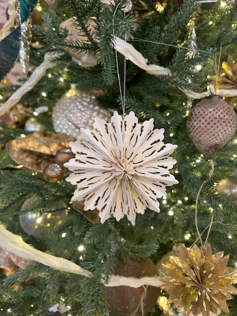 White Paper Snowflake Ornaments
