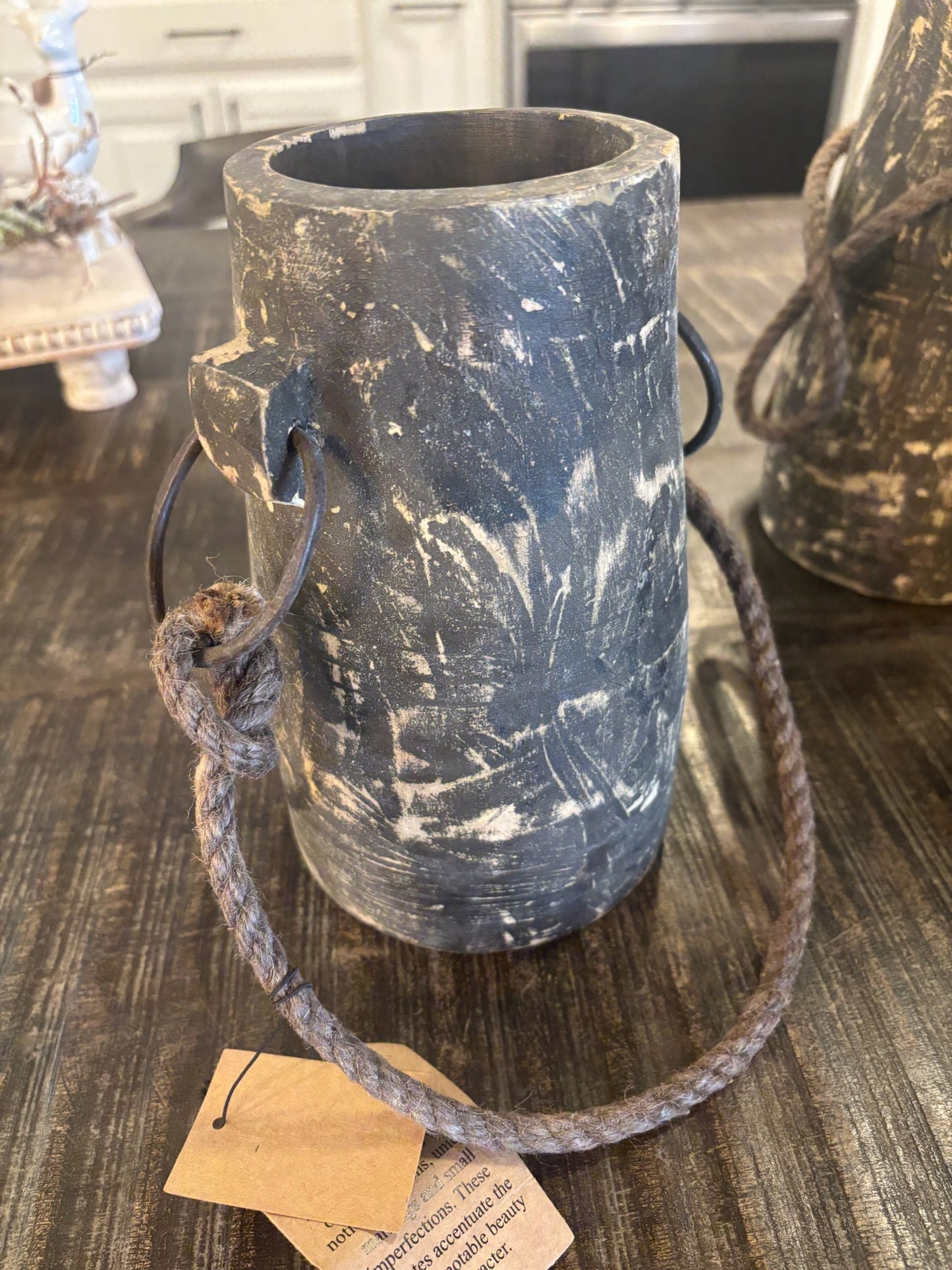 Vintage Wood Milk Jug