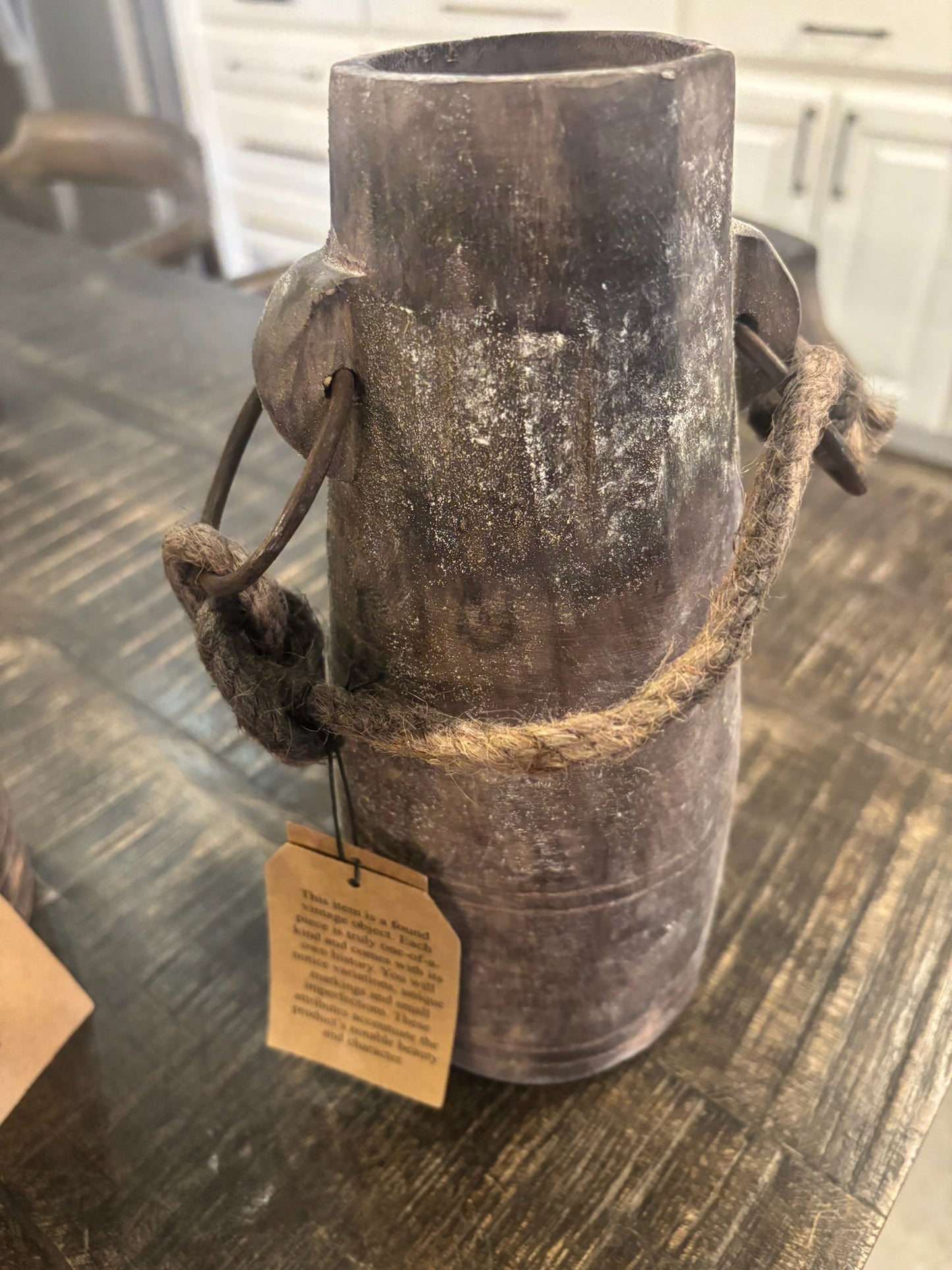 Vintage Wood Milk Jug