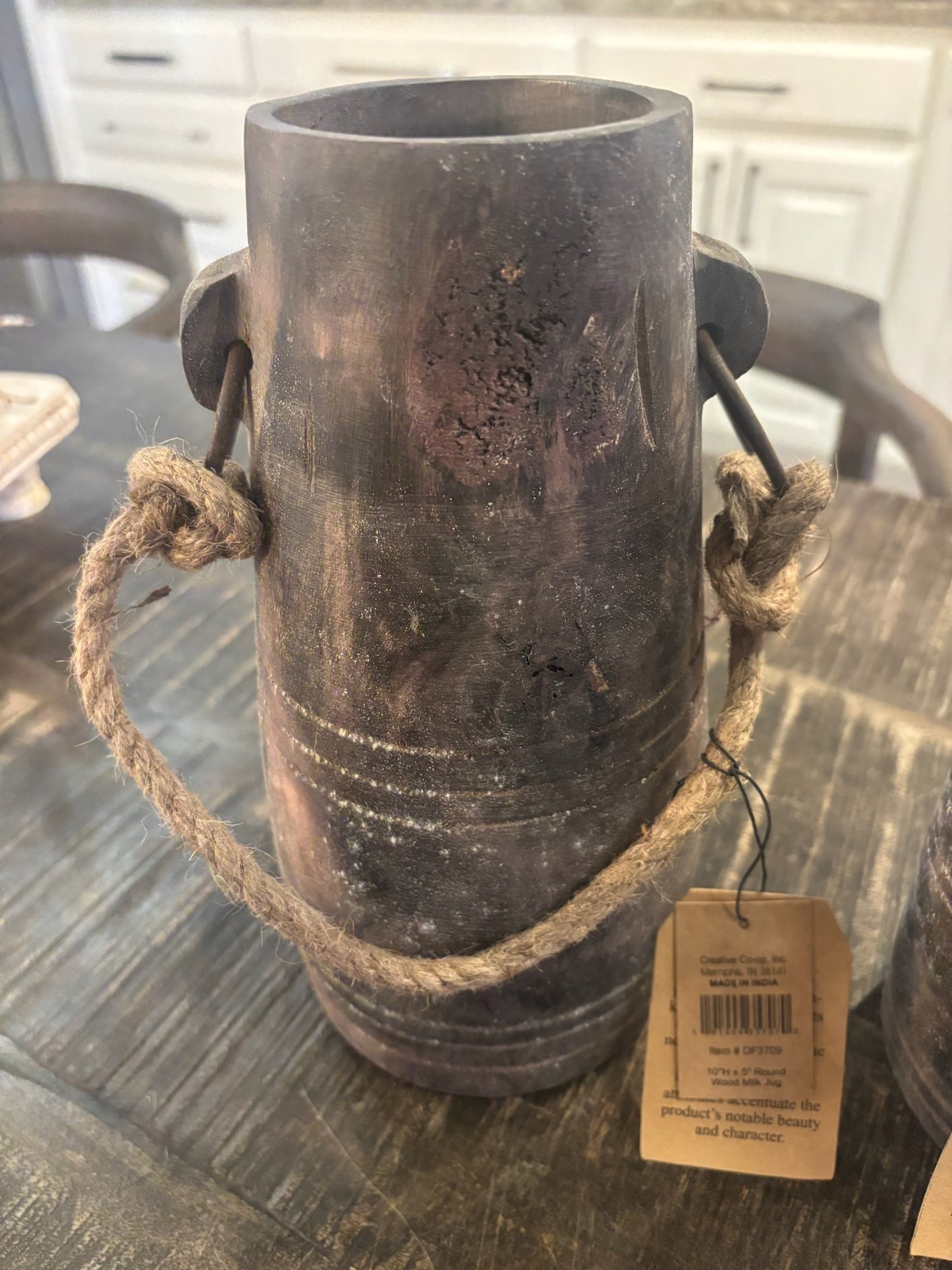 Vintage Wood Milk Jug