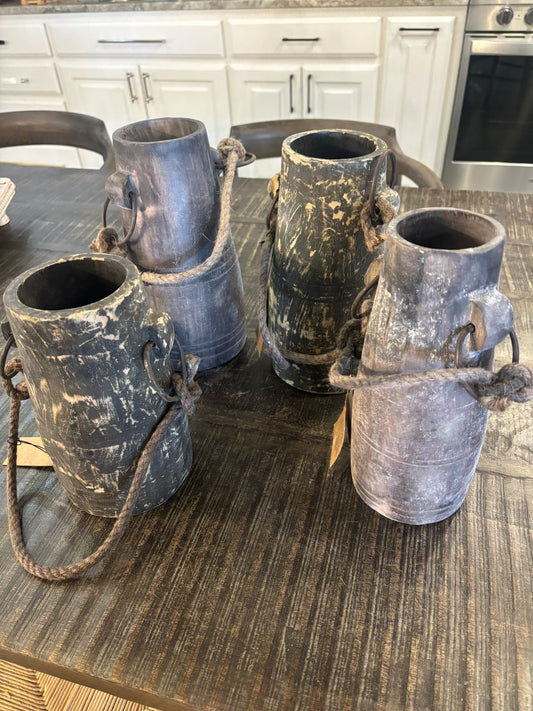 Vintage Wood Milk Jug