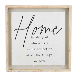 Home Glass Wall Plaque