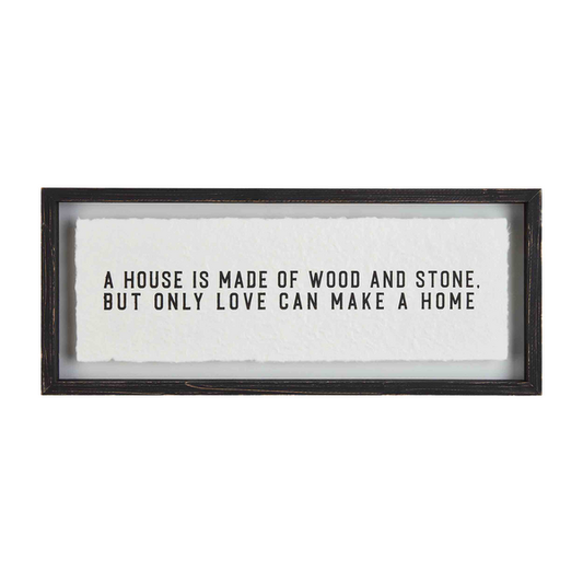 Love Makes A Home Glass Plaque
