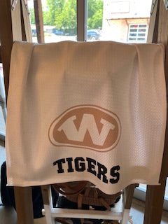 Waffle Cooling Towel with Dub and Tigers (White)