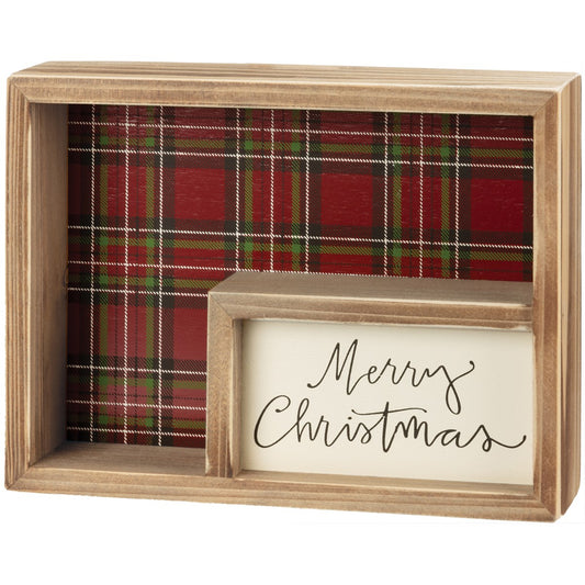 Inset Box Sign - Merry Christmas