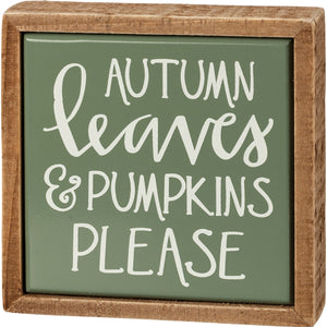 Mini Fall Box Signs