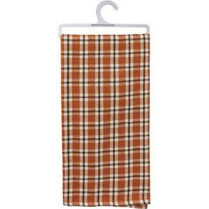 Kitchen Towel - Orange Fall Plaid