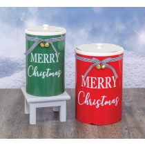VINTAGE BOW BELL CHRISTMAS CANISTER