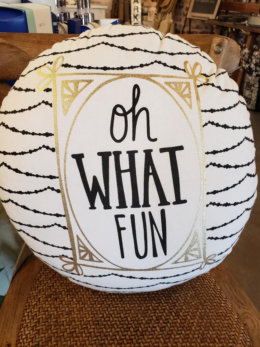 Joy/Oh What Fun Cotton Pillow
