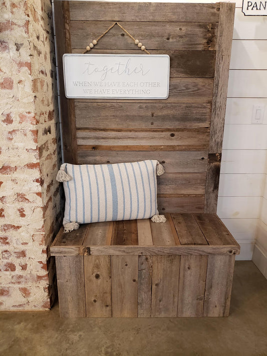 Reclaimed Cedar Mudroom Bench 68"H x 39.5" W x 22" D
