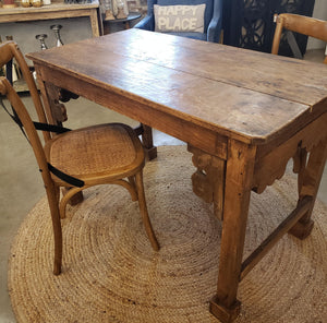 Antique Wood Table with Chairs