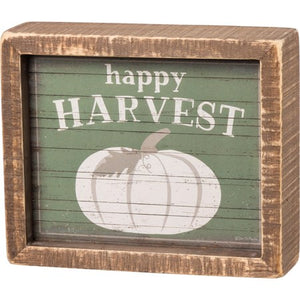 Inset Box Sign - Happy Harvest