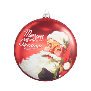 Vintage Santa Disk Ornament