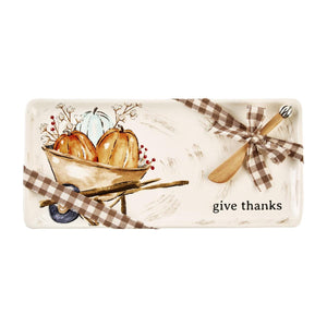 Pumpkin Wheelbarrow Hostess Set