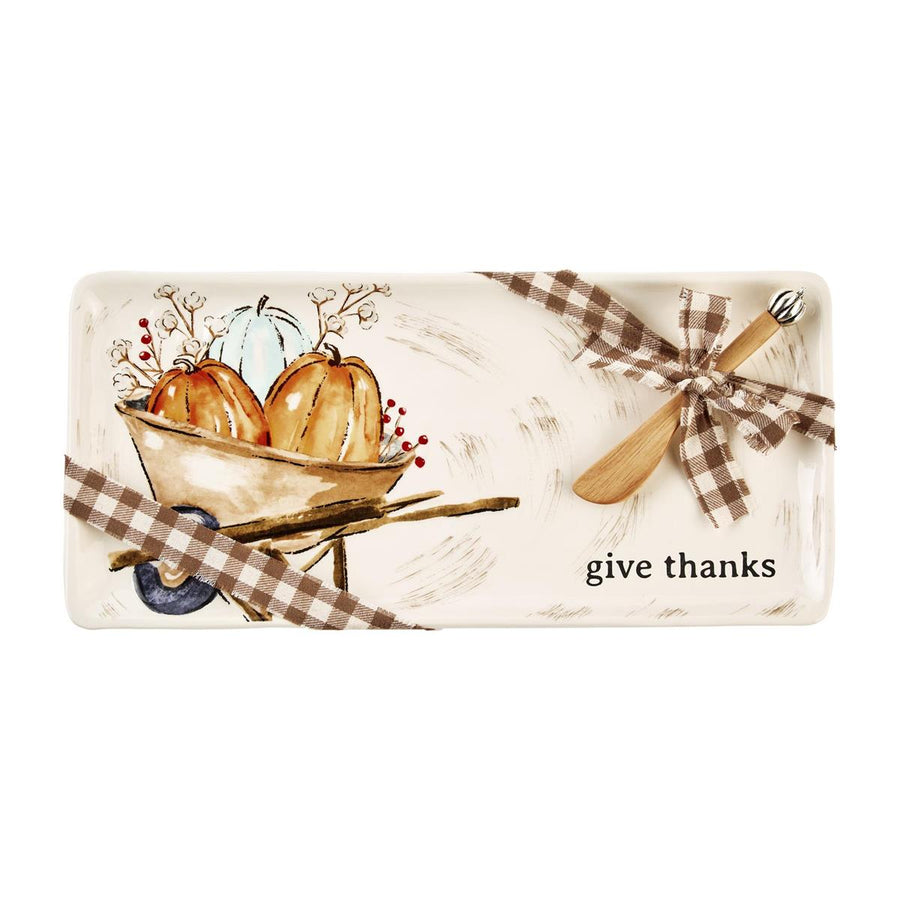 Pumpkin Wheelbarrow Hostess Set
