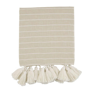 Stripe Tassel Throws