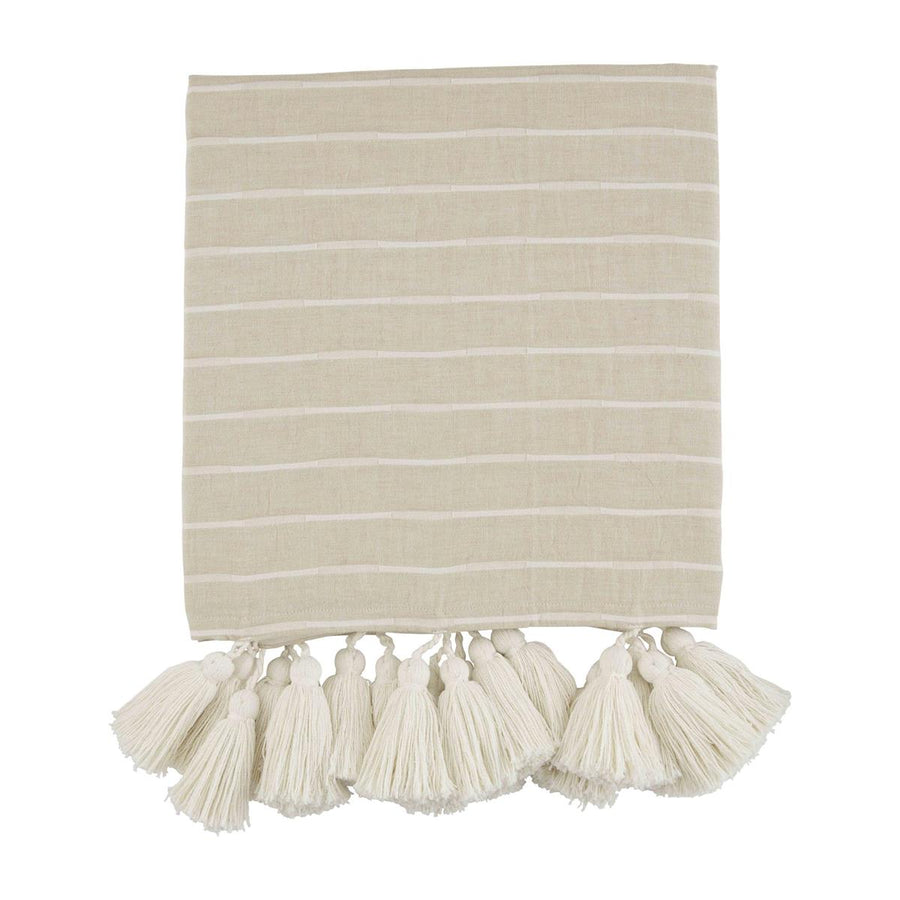 Stripe Tassel Throws