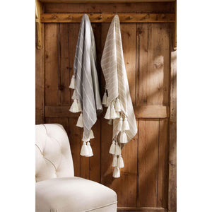Stripe Tassel Throws