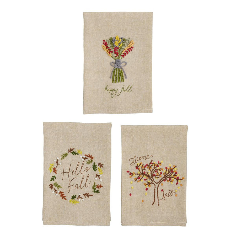 FALL FRENCH KNOT TOWELS