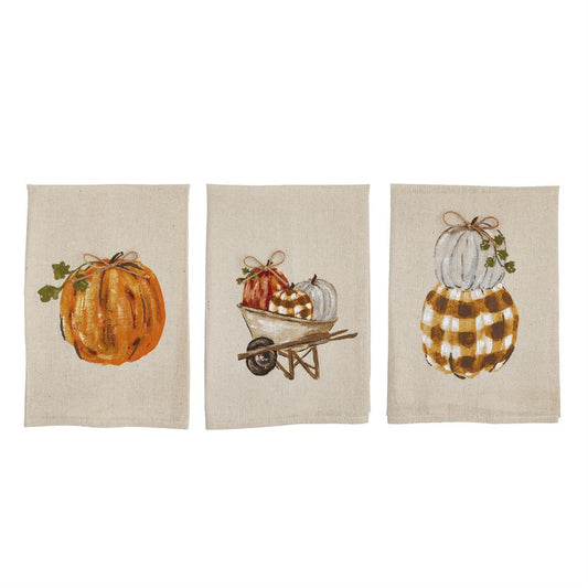 Painted Pumpkin Towels