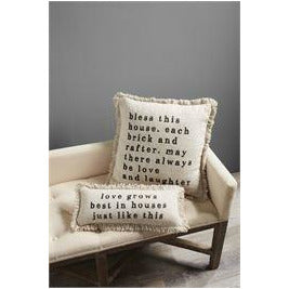 House Fringe Pillow