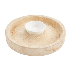 Paulownia Chip & Dip Set