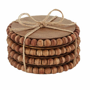 Beaded Wood Coasters