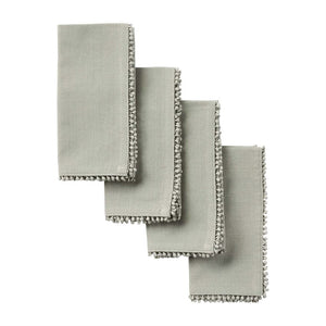 Gray Pom Napkin Set