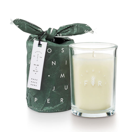 Juniper Moss Bundled Glass Candle