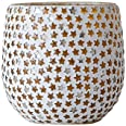 Gold Glass Star Mosaic Tealight Candle Holder