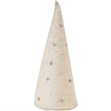 Wool Felt Cone Tree w/Embroidered stars