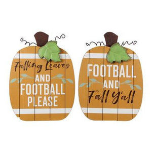 Football Tabletop Pumpkin Signs