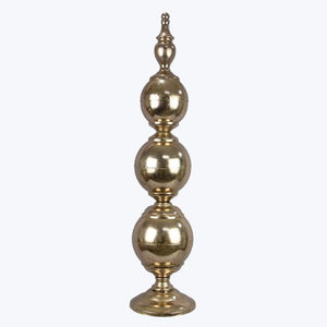 METAL TABLETOP STACKED CHRISTMAS DECOR - GOLD