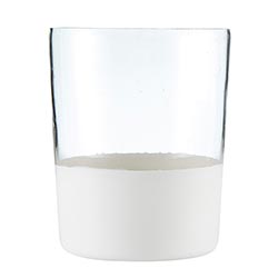Clear Vase with Matte White Base