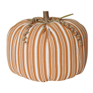 Orange Striped Fabric Pumpkin