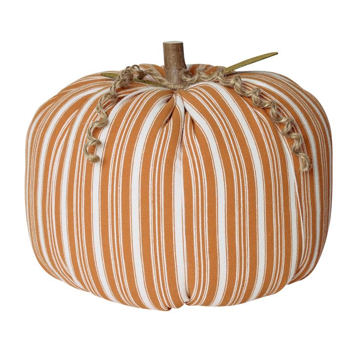 Orange Striped Fabric Pumpkin