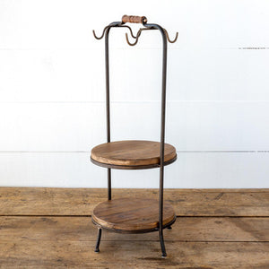 Wood and Iron Cup Rack