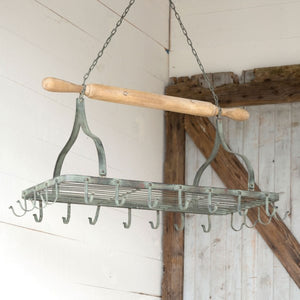 Hanging Rolling Pin Pot Rack