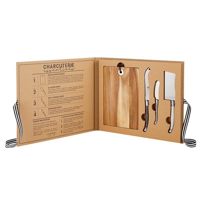 Wood Cheese Board Set