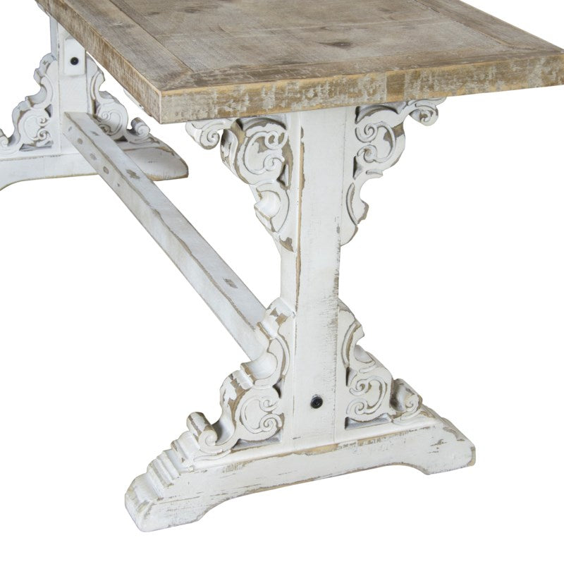 Distressed Wood Bench