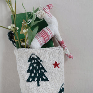Tree Cotton Knit Stocking
