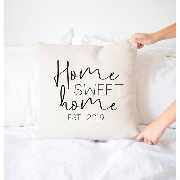 Home Sweet Home EST. 2020 Pillow Cover