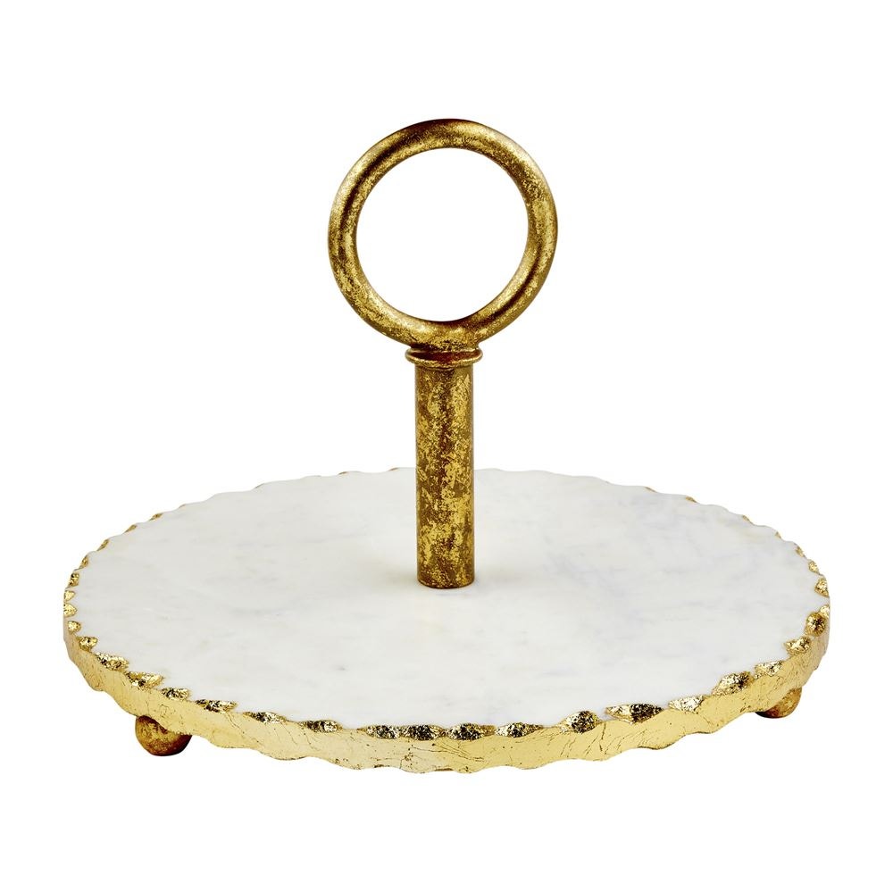 Chipped Gold Edge Marble Server
