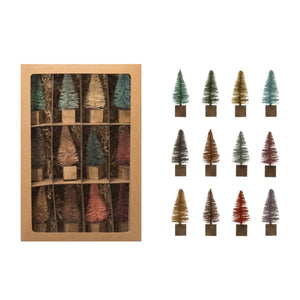 Multi Color Box Of Bottle Brush Trees