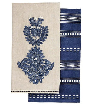 Blue Motif Indigo Towel Set