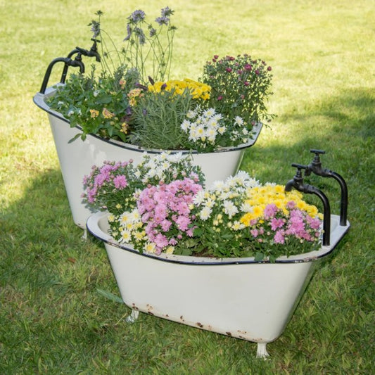 Metal Tub Planters