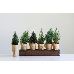 Faux Tree with Paper Wrapped Pot, 6 Styles