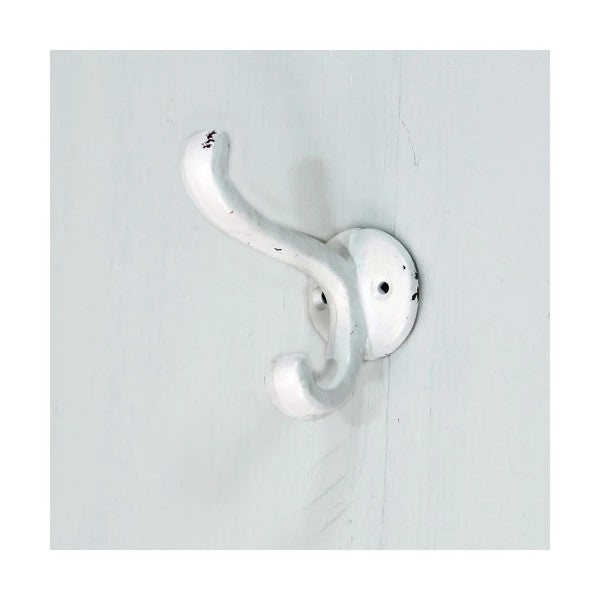 5" MATTE METAL HOOK WHITE