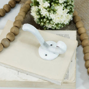 White 4" Metal Hooks