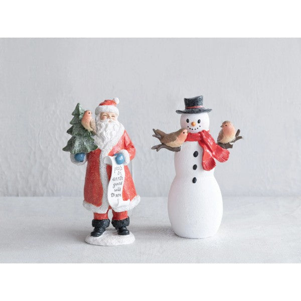 Resin Santa with Tree and List
